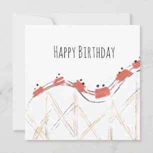 Rollercoaster Hand Drawing Geburtstag