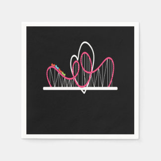 Rollercoaster Heart Amussionpark Serviette