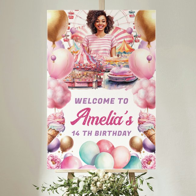 Rollercoaster Party Affiche de bienvenue afro-amér (Créateur téléchargé)