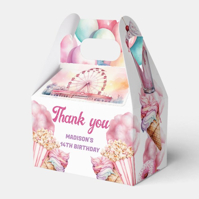 Rollercoaster Party Custom Fun and Colorful Geschenkschachtel (Vorderseite)