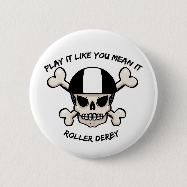 Rollerderby Spiel mag es Sie gemein es Button (Vorderseite)