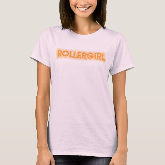 Rollergirl T-Stück T-Shirt (Vorderseite)