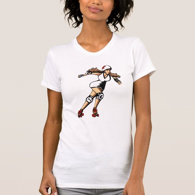 Rollergirl T-Stück T-Shirt (Vorderseite)