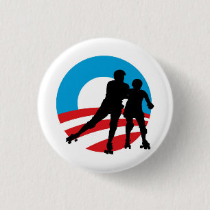 Rollergirls 4 OBAMA 1-1/4" Knopf Button