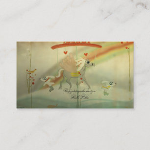 Rollerskate lapin glace vieux carte de visite vint