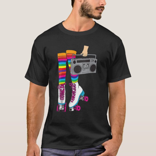 Rollerskates 80er Roller Disco Skatin T-Shirt (Vorderseite)