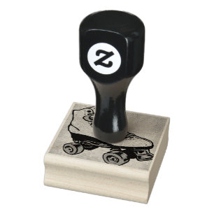 rollerskates Achtzigerjahre Gummistempel