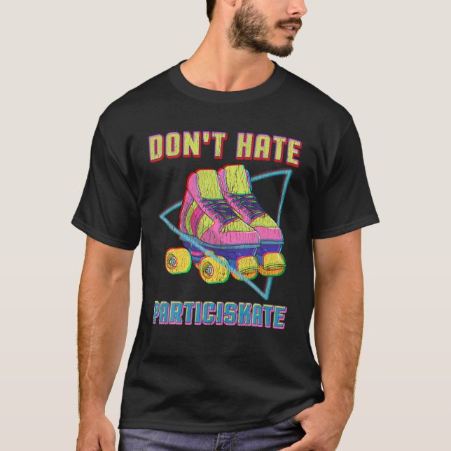Rollerskates T Vintag Roller Skaten Disco T-Shirt (Vorderseite)
