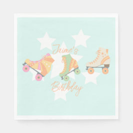 Rollerskating Geburtstag Pastel Stars Serviette
