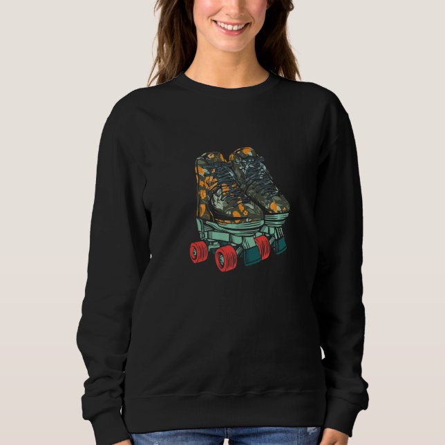 Rollerskating Inline Skates Vintage Outfit Roller  Sweatshirt (Vorderseite)