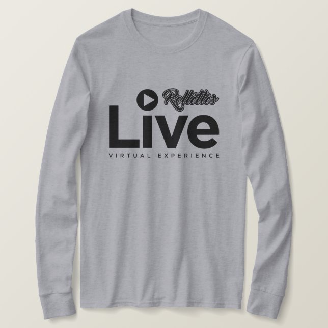 Rollettes erleben Virtual-Long-Sleeve grau T-Shirt (Design vorne)