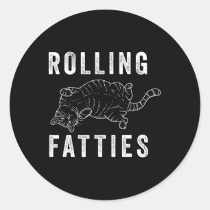 Rollfatties Chonk Cat Lover Gift Cat Mama Cat D Runder Aufkleber