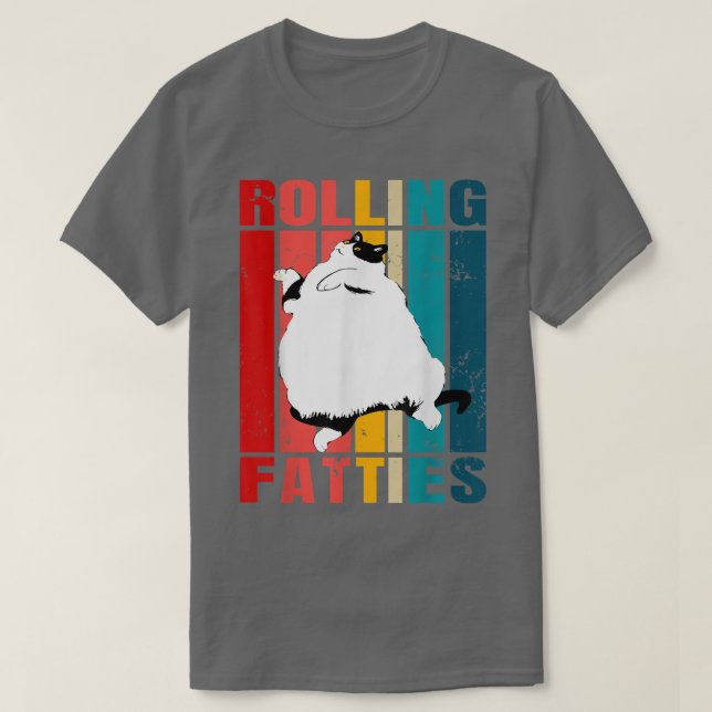 Rollfatties Katze Funny Cat Lover Outfit Katze Vat T-Shirt (Design vorne)