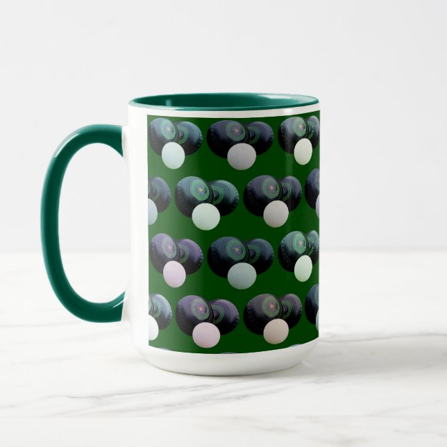 Rollharmonie: Grüne Rasenschalen mit Jack Patten Tasse (Links)