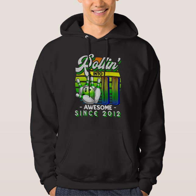 Rollin' in 11 Phantastisch 2012 Retro Bowling 11th Hoodie (Vorderseite)