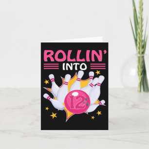 Rollin’ in 12 Geburtstagskinder Bowling 12. Geburt Karte