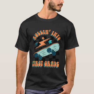 Rollin’ in 1. Klasse Zurück zur Skateboard S T-Shirt