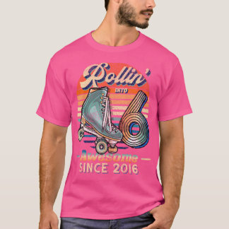Rollin 'In 6 Tolles 2016 Roller Skating 6. Geb T-Shirt