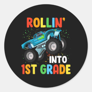 Rollin' in Monster der ersten Klasse 100. Runder Aufkleber