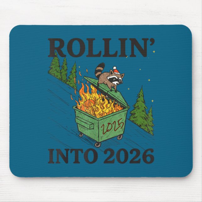 Rollin' Into 2026 For Women Boys Men Kids Happy Ne Mousepad (Vorne)
