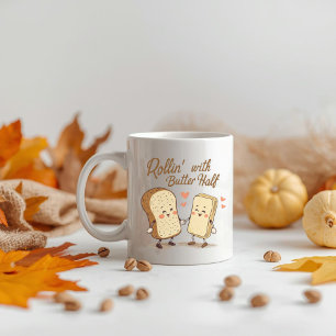 Rollin" mit meiner Butter Hälfte - Niedlicher Ernt Kaffeetasse