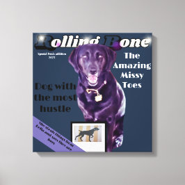 Rolling Bone Hund Magazin völlig anpassen Leinwanddruck