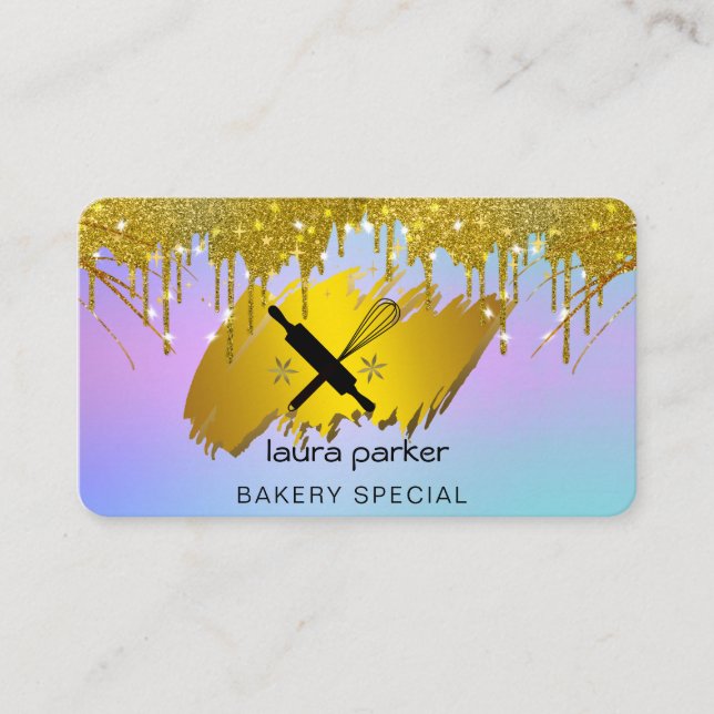 Rolling Button Whisk Bäckerei Konditorei Catering  Visitenkarte (Vorderseite)