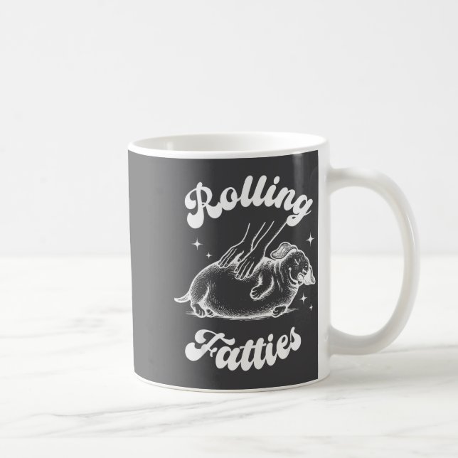 Rolling Fatties Dog Dachshund Weed Wiener Dog Love Kaffeetasse (Rechts)