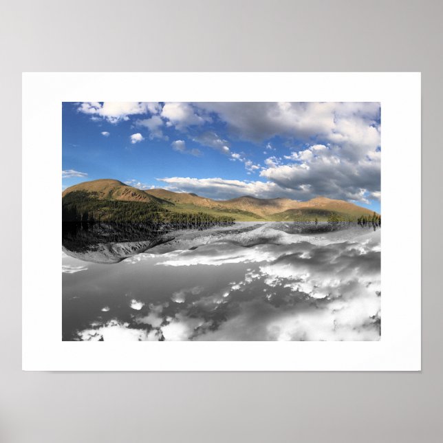 Rolling Hills Colorado Reflection Photography Poster (Vorne)