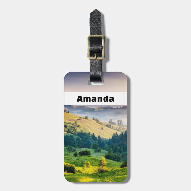 Rolling Hills Landschaftsfoto Gepäckanhänger (Vorderseite vertikal)