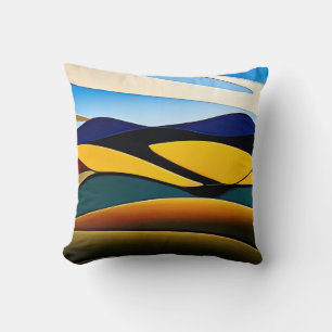 Rolling Hills of California Minimalistisch Landsch Kissen