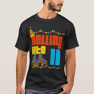 Rolling in 11 Roller Skate 11. Geburtstagspartei S T-Shirt