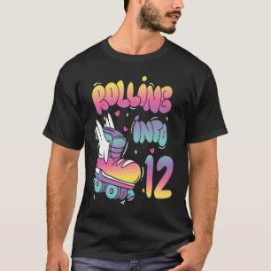 Rolling in 12 Roller Skaten Geburtstag T-Shirt