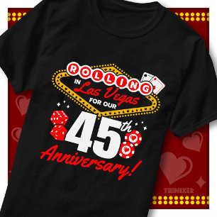 Rolling In Las Vegas 45. Jubiläums-Paartrip T-Shirt