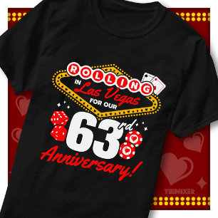 Rolling In Las Vegas 63. Jubiläums-Paarreise T-Shirt