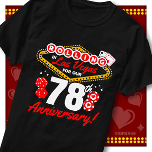 Rolling In Las Vegas 78. Jubiläums-Paarreise T-Shirt