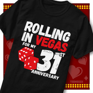 Rolling In Vegas 31. Hochzeitstag Lustiges Paar T-Shirt