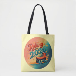 Rolling Into 2026 Retro Skate Tote Tasche