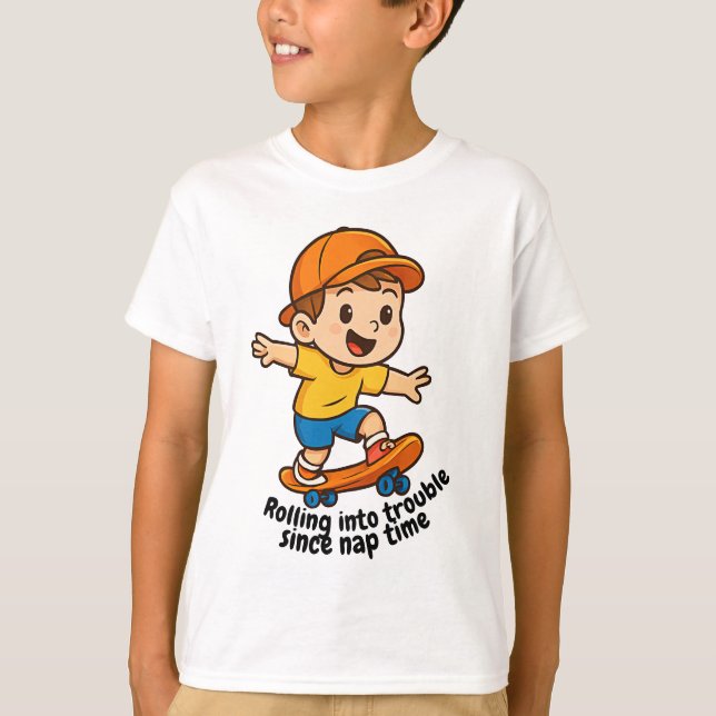 Rolling Into Trouble Since Nap Time  T-Shirt (Vorderseite)