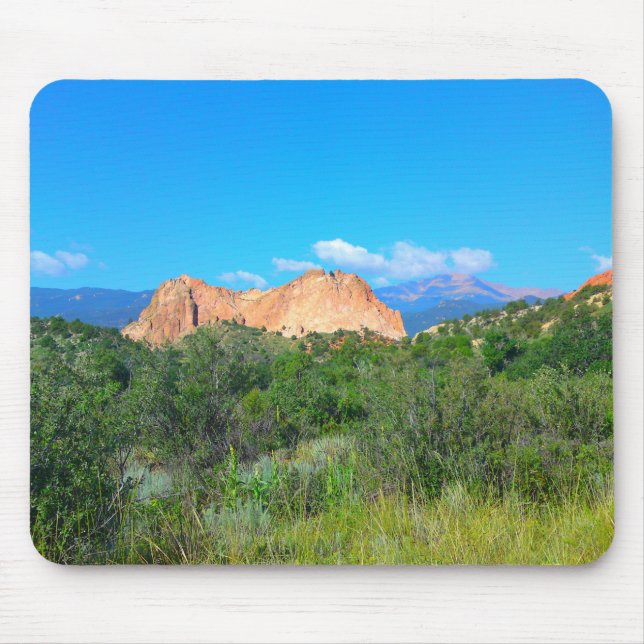 Rolling Red Rock Green Hill Mouse Pad Mousepad (Vorne)