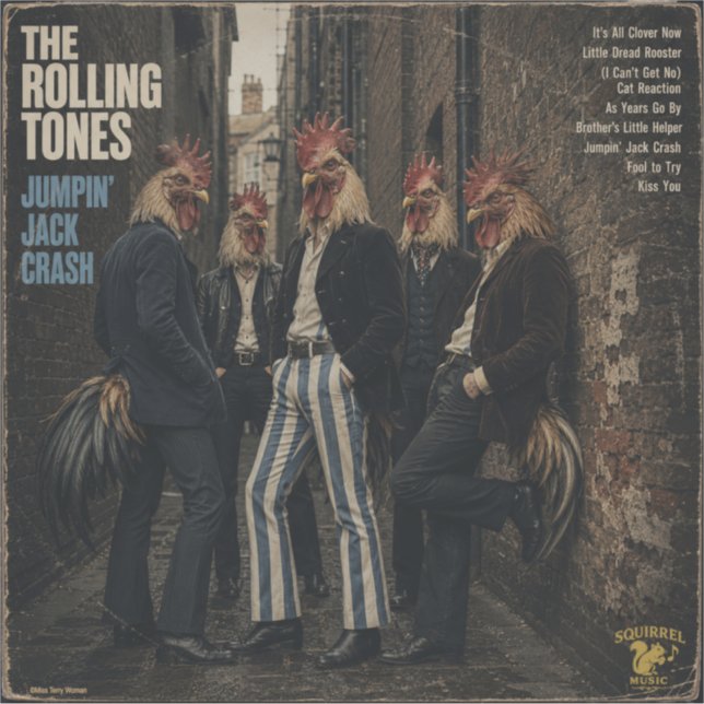 Rolling Tones: eine Parodie Aufkleber (Vorderseite)