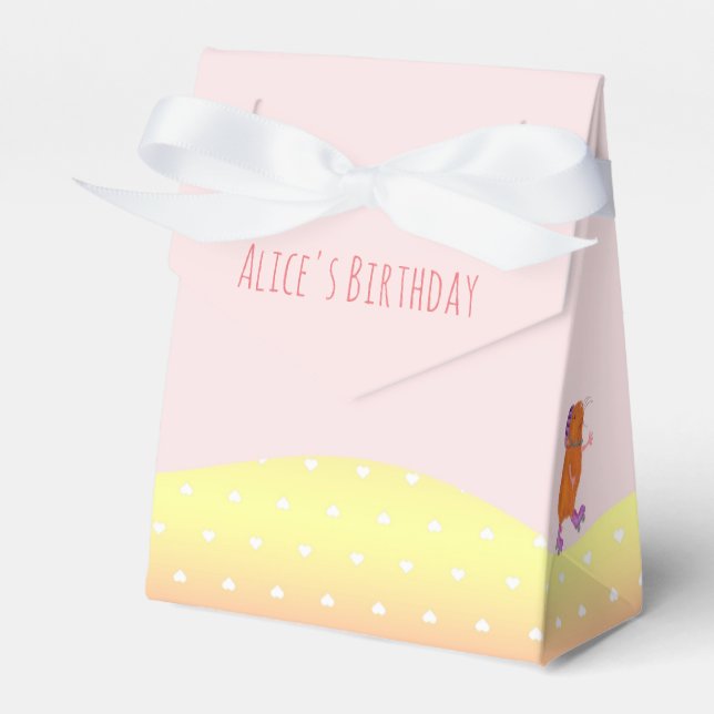 Rollkunstbeutel für Katze und Guinea, Gastgeschenk Geschenkschachtel (Vorderseite)