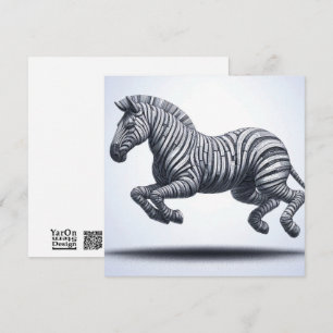 Rollmagazin Paper Zebra Grußkarte Mitteilungskarte