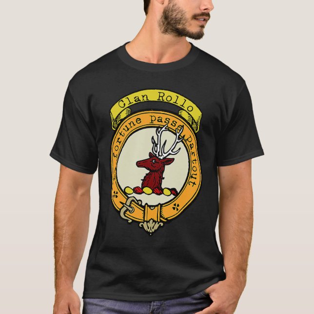 Rollo Clan Scottish Wappen T-Shirt (Vorderseite)