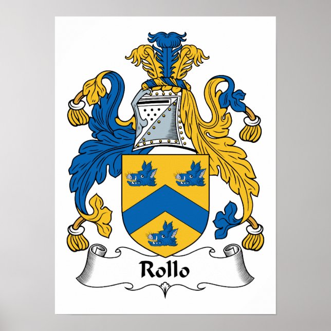 Rollo-Familienwappen Poster (Vorne)