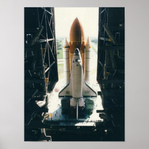 Rollout of Space Shuttle Atlantis (STS-79) Poster