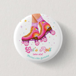 Rollschuh Fahren Wir Rollschuhfahren Mädchen Gebur Button