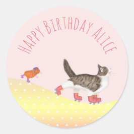 Rollschuh-Haustiere um Aufkleber