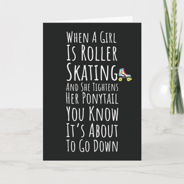 Rollschuh Karten Mädchen Rollschuhe für Sie (Vorderseite)