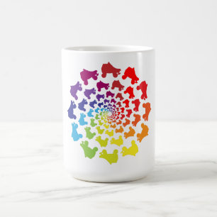 Rollschuh Regenbogen Kreis Kaffeetasse